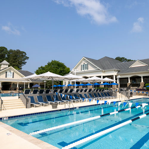 cantilever umbrella at the club